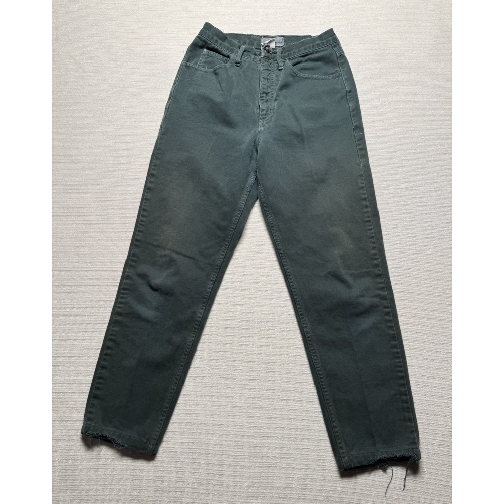 VTG Guess Green Distressed Paint Stained Jeans Size 25x26 (Tag 29) Artist Grunge